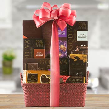 Godiva Dark Chocolate Holiday Gift Basket
