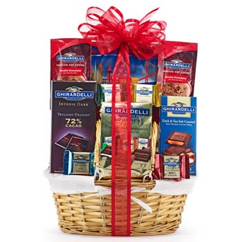 Festive Chocolate Gift Basket