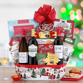 Gourmet Holiday Wine Basket