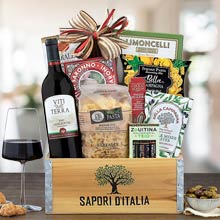 Italian Treats and Wine Basket