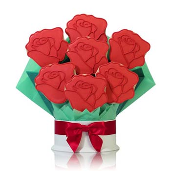 Romantic Roses Cookie Bouquet
