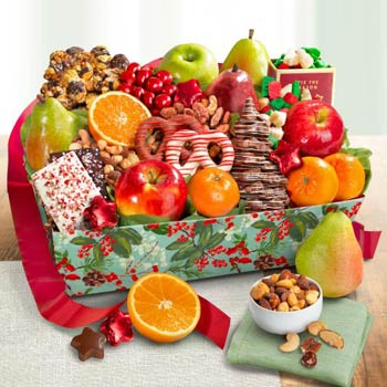 Deluxe Fruit Christmas Basket