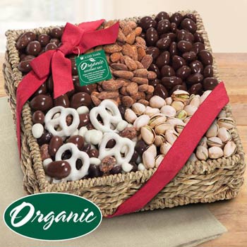 Organic Chocolate Nut Basket