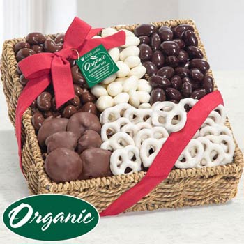 Organic Chocolate and Nut Basket