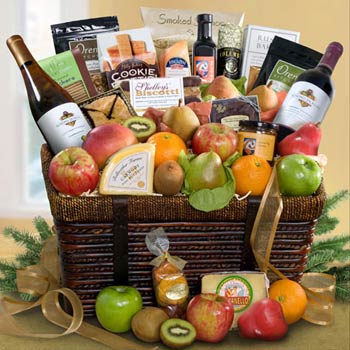 Executive Fruit and Wine Basket