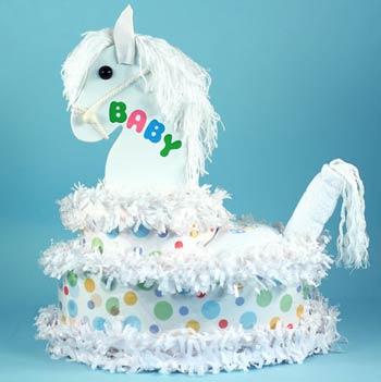 Baby Pony Diaper Cake