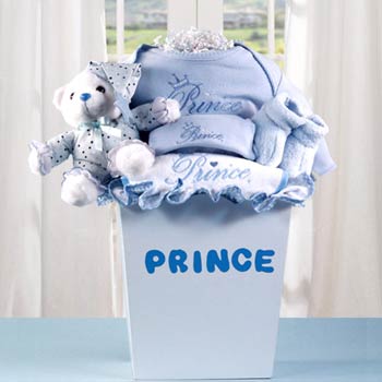 Baby Boy Prince Gift Basket