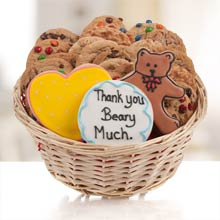 Teddy Bear Thank You Cookie Basket