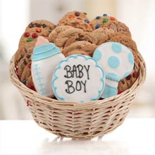 Newborn Boy Cookie Gift Basket