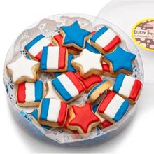 Patriotic Mini Shortbread Cookies Gift Box