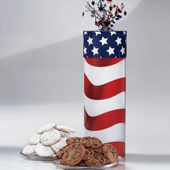 Mrs. Beasleys Patriotic Cookie Canister