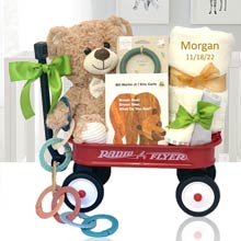 Personalized Baby Boy Teddy Bear Gift Basket