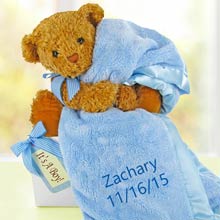 Personalized Baby Boy Bear Box