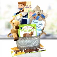 Cowboy Basket for Baby