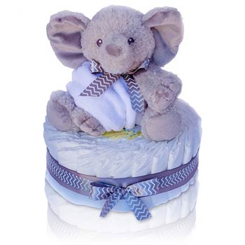 Sweet Elephant Baby Diaper Cake