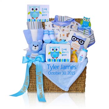 Deluxe Personalized Baby Boy Gift Trunk