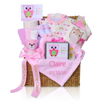 Deluxe Personalized Baby Girl Gift Trunk