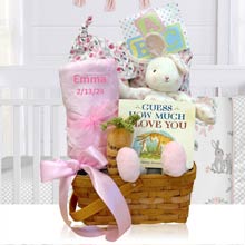 Baby Girl Bunny Basket
