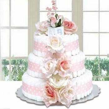 Bloomers Baby Classic Pink Diaper Cake