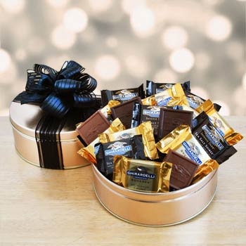 Chocolate Squares Holiday Gift Tin