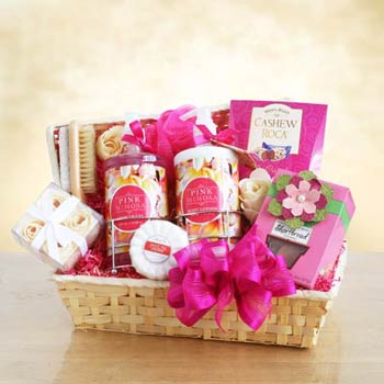 Pink Mimosa Spa Gift Basket