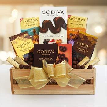 Golden Godiva Gift Basket