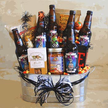 Ghoulish Halloween Beer Basket