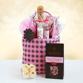 Cherry Blossom Spa Gift Basket