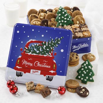 Mrs. Fields Merry Christmas Cookie Tin